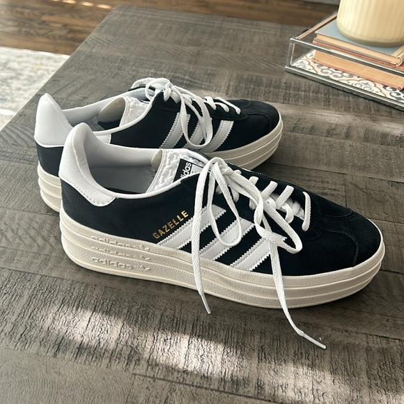 Adidas Gazelle Bold black platform women sneakers size 8 1/2 - Picture 8 of 12